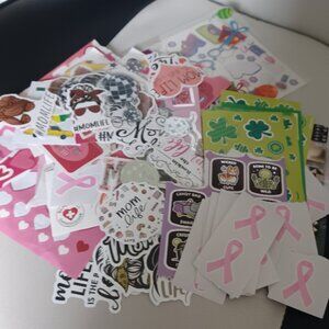 Large Bulk pack of Various Stickers. Seasonal/Beauty/Mom Life/Paws/Birthday